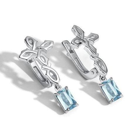 Серьги из серебра Алькор 02-6131/00тб-00 02-6131/00тб-00