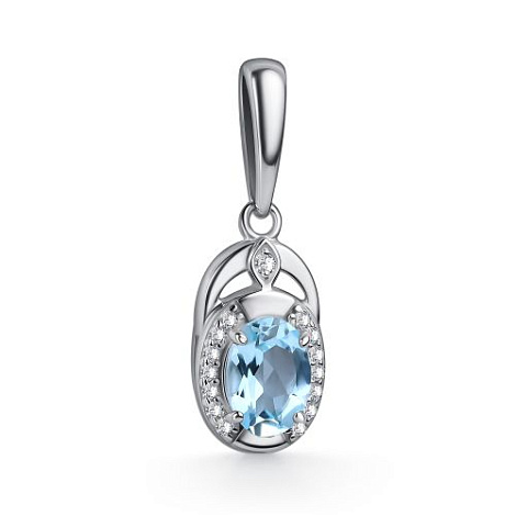 Подвес из серебра с фианитом Алькор 03-6032/00тб-00 03-6032/00тб-00