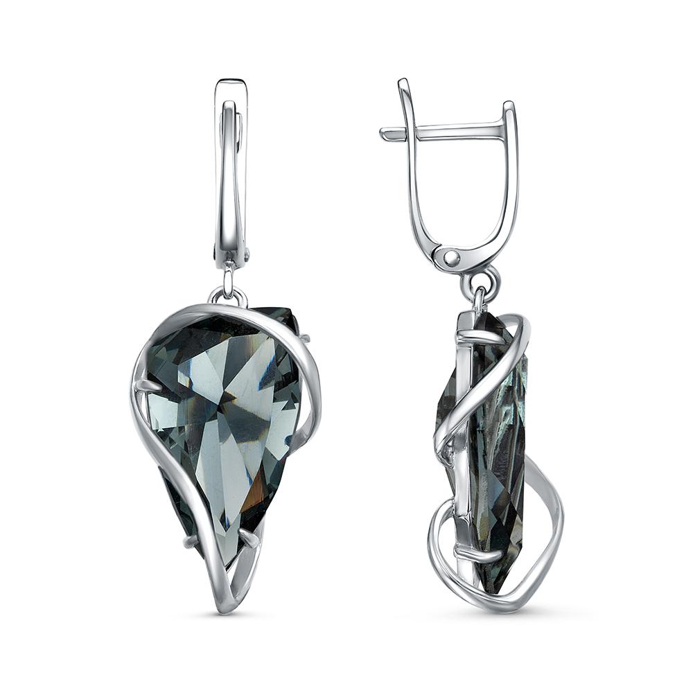 Серьги из серебра с кварцем Красная Пресня 33617530д9 33617530д9