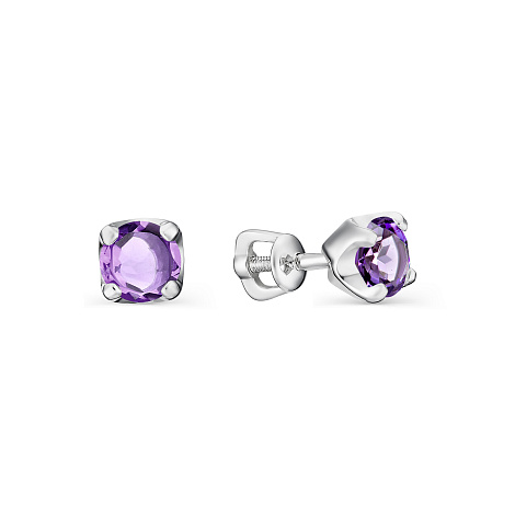 Серьги из серебра с аметистом Алькор 02-0642/00ам-00 02-0642/00ам-00