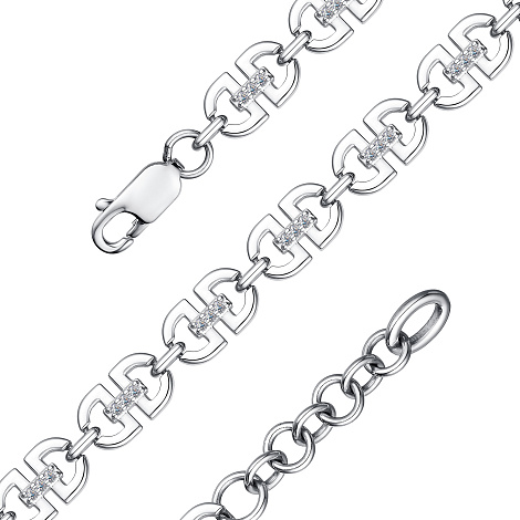 Браслет из серебра с фианитом Алькор 05-3984/00кц-00 05-3984/00кц-00