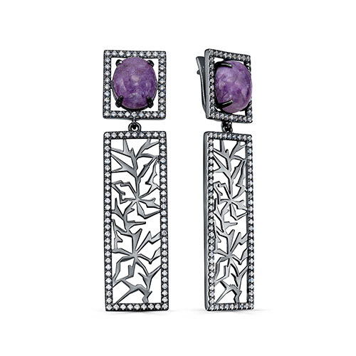 Серьги из серебра с фианитом KABAROVSKY 12-1064-12989 12-1064-12989