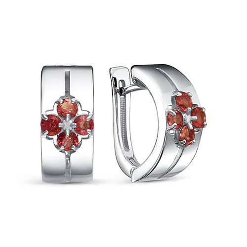 Серьги из серебра с рубином KABAROVSKY 12-849-3400 12-849-3400