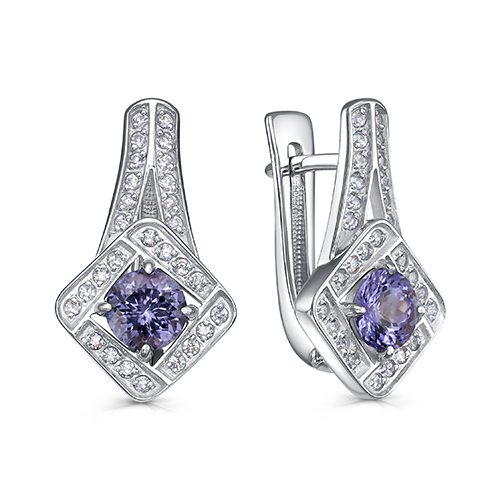 Серьги из серебра с фианитом KABAROVSKY 12-869-10000 12-869-10000