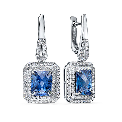 Серьги из серебра с фианитом KABAROVSKY 12-1078-16500 12-1078-16500