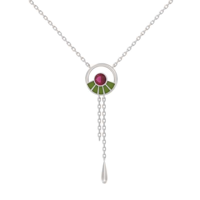 Колье из серебра с эмалью Арина 1059606-04210-1s 1059606-04210-1s