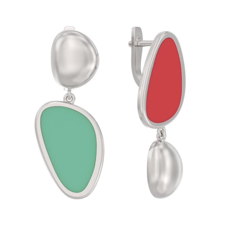 Серьги из серебра с эмалью Арина 1061132-04000 1061132-04000