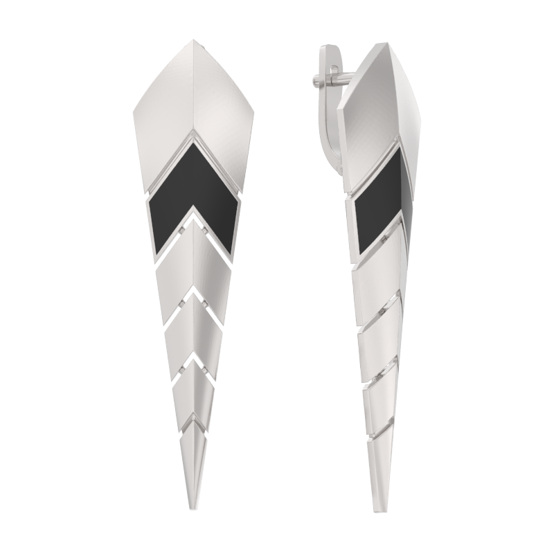 Серьги из серебра с эмалью Арина 1060932-04000 1060932-04000
