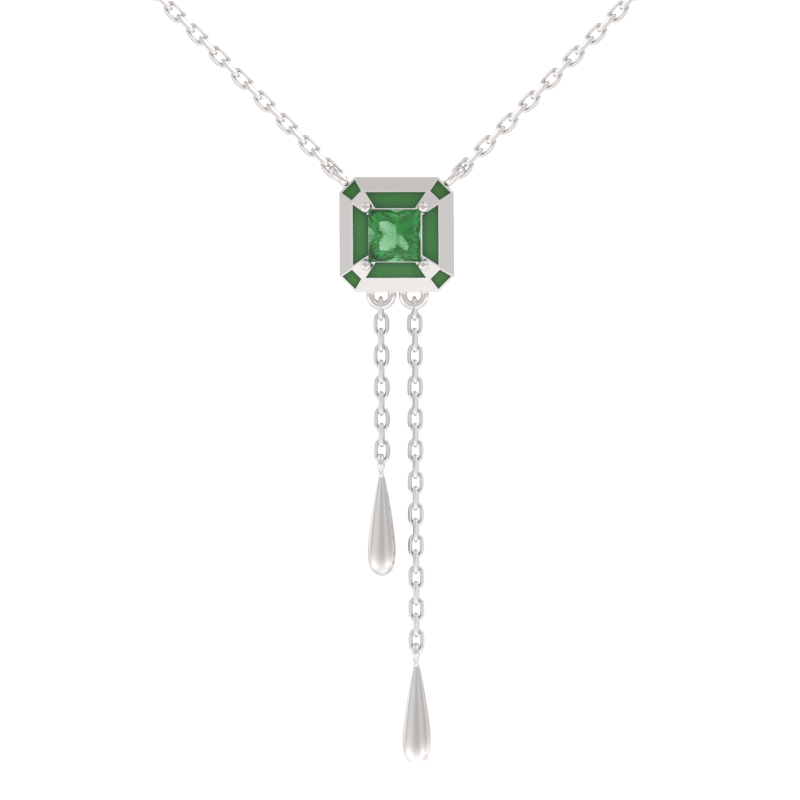 Колье из серебра с эмалью и с кварцем Арина 1059576-04210-vs 1059576-04210-vs