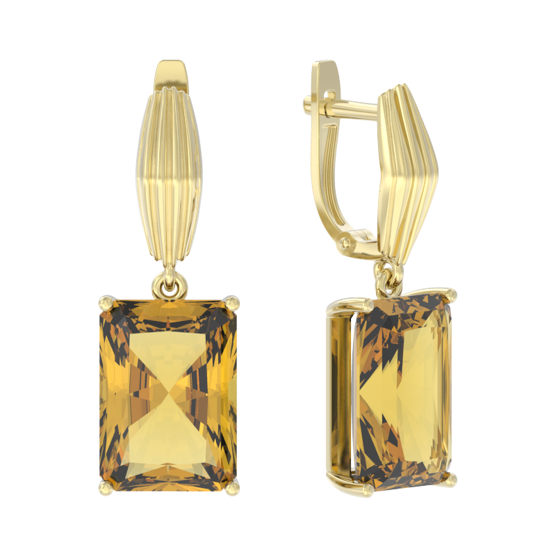 Серьги из золота с цитрином Арина 7062942-31220-q 7062942-31220-q