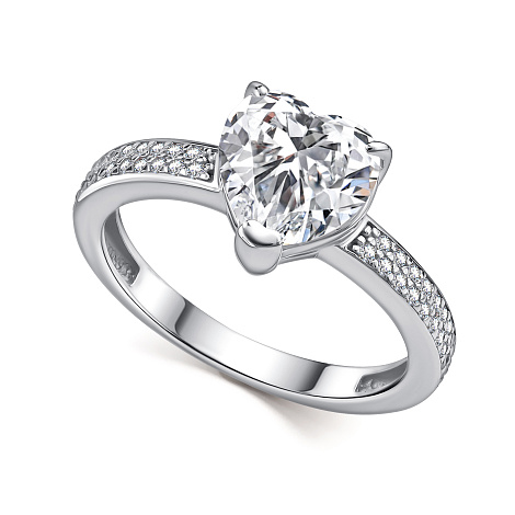 Кольцо из серебра с фианитом Алькор 01-4767/00бт-00 01-4767/00бт-00