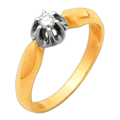Помолвочное кольцо из золота с бриллиантом Коюз 28500097 28500097