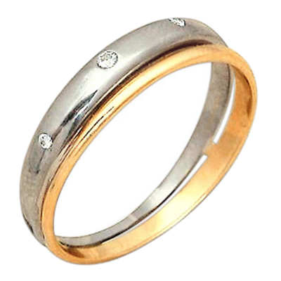 Обручальное кольцо из золота с бриллиантом 28500216